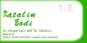 katalin bodi business card